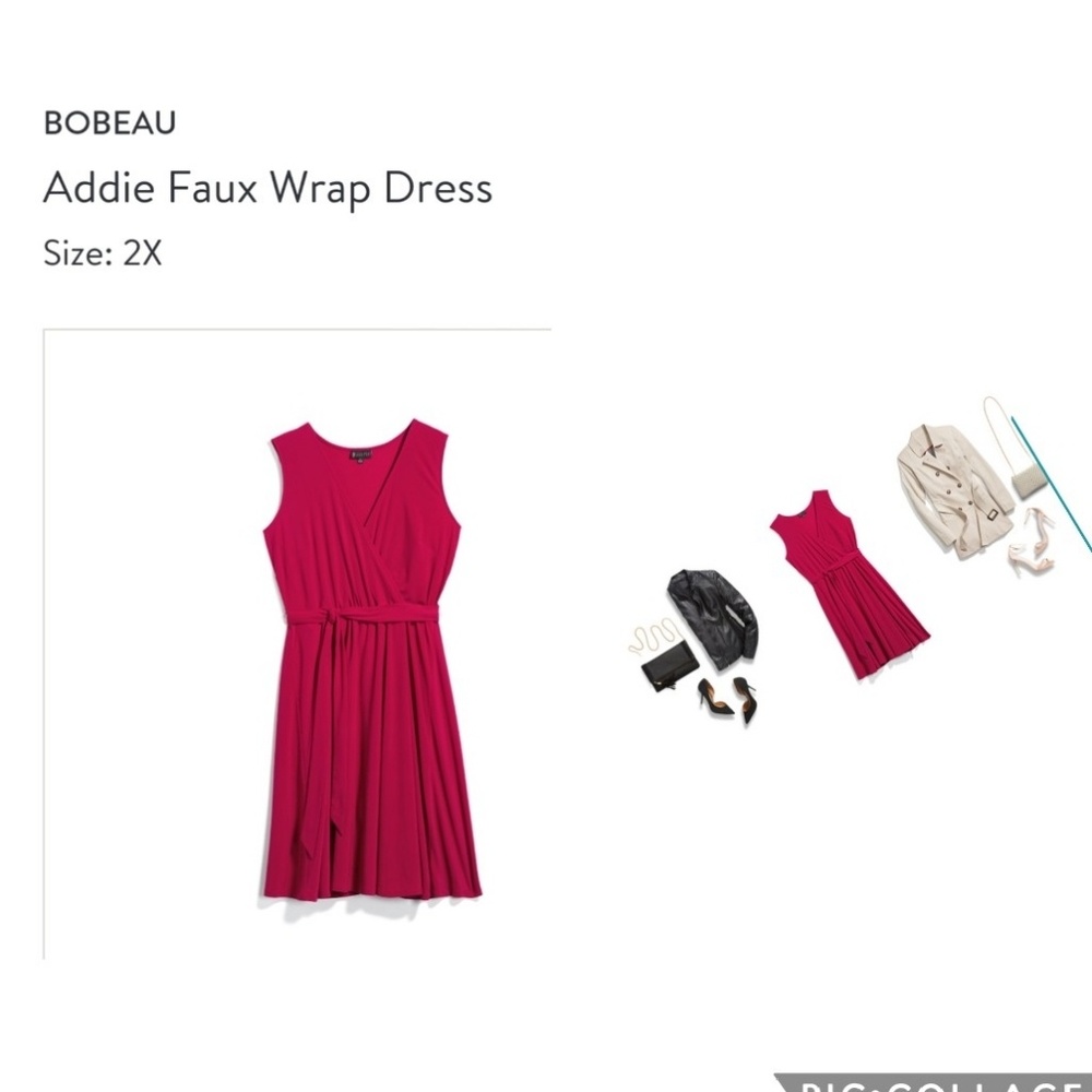 BOBEAU
Addie Faux Wrap Dress
Size: 2X